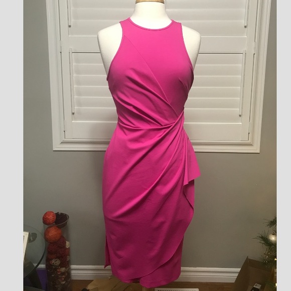 Laundry by Shelli Segal hot pink dress size 0 - Picture 2 of 5